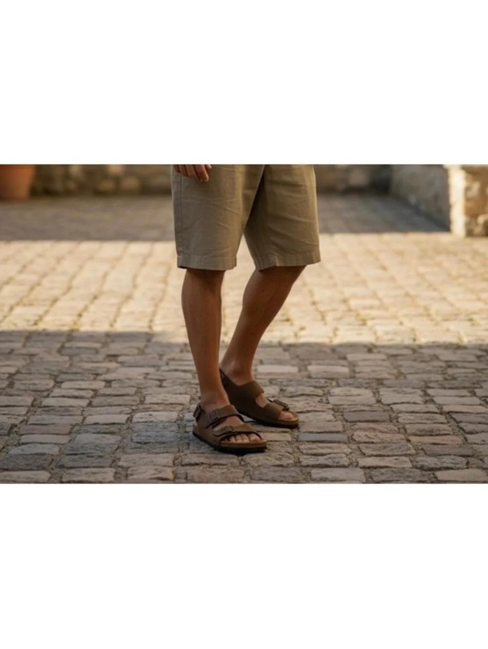 Zeroe Men’s Cork Footbed Sandals - Size 10 - Brown (Made in Spain)